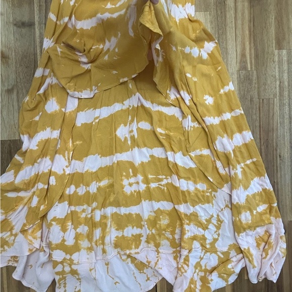 YOUNG FABULOUS & BROKE Thea Dress M Sweet Fig Ladder Tie Dye Boho High Low Maxi - Picture 14 of 16